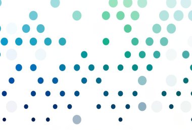 Açık mavi, diskleri olan yeşil vektör dokusu. Soyut arka planda bulanık kabarcıklar ve renkli gradyan. Marka kitabın için tamamen yeni bir şablon.