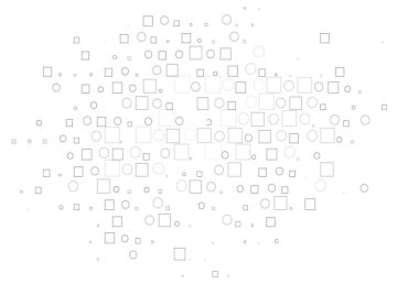 Light Silver, gri vektör arka plan daireler, dikdörtgenler. Renkli daireler, dikdörtgenler ile soyut arkaplan. Marka kitabınız için şablon.