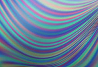 Kıvrımlı daireli hafif BLUE vektör arka planı. Çağdaş gradyan soyut çizgileri olan çizimler. Marka kitabı için zarif desen.