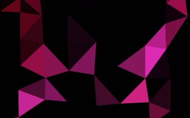 Çizgileri ve üçgenleri olan vektörsüz bir düzen. Soyut arkaplanda renkli eğimli üçgenler