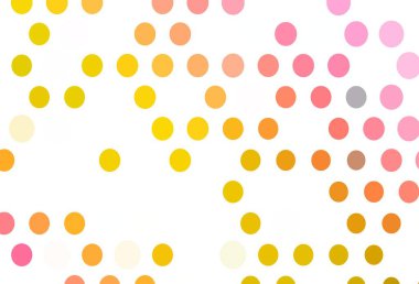 Açık pembe, baloncuklu sarı vektör arkaplan. Bulanık yağmur damlaları olan soyut bir çizim. Reklamlar, broşürler için desen.