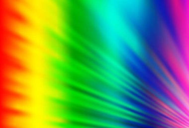 Açık Çokrenkli, renkli çizgileri olan Gökkuşağı vektör dokusu. Bulanık arkaplanda gradyanı olan çizgiler. İş ilanınız için akıllı tasarım.