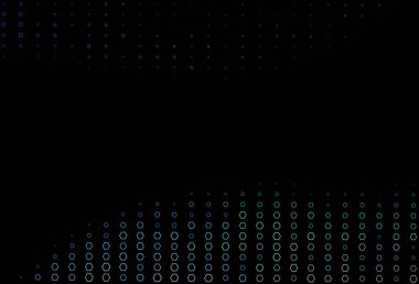 Koyu mavi, renkli altıgenli yeşil vektör deseni. Renkli yüzeyde soyut altıgenlerin çizimi. İş ilanınız için güzel tasarım..