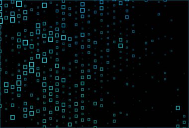 Kare şeklinde koyu mavi vektör deseni. Renkli dikdörtgenleri olan bir resim. Reklamınız, posteriniz, afişiniz için en iyi tasarım.