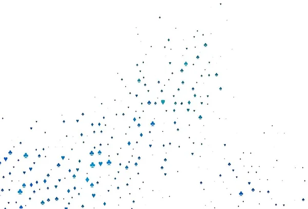 Oyun Kartlarıyla Hafif Blue Vektör Dokusu Oyun Kartlarının Izole Sembollerine — Stok Vektör