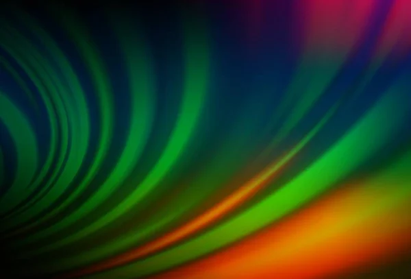 Multicolore Foncé Motif Vectoriel Arc Ciel Avec Rubans Courbés Échantillon — Image vectorielle