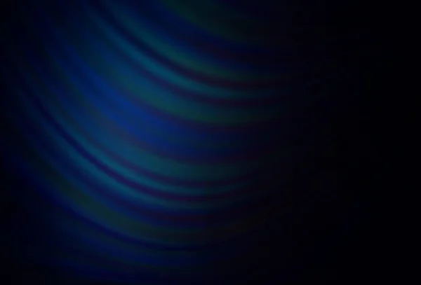 Tmavě Modrý Vektorový Obrazec Zakřivenými Kruhy Zbrusu Nová Barevná Ilustrace — Stockový vektor