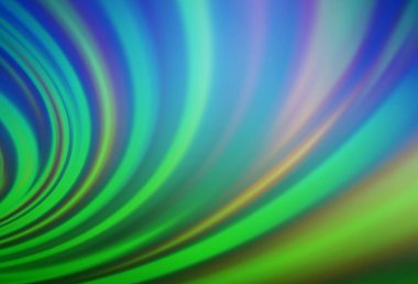 Açık mavi, soyut çizgileri olan yeşil vektör arkaplan. Mermer şeklinde parlak eğri çizimler. İşiniz için yepyeni bir mermer tasarımı..