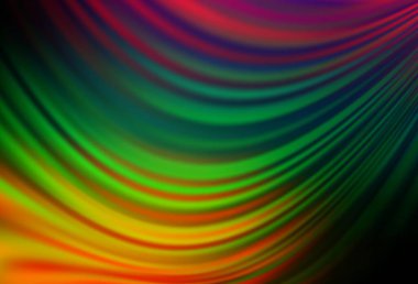 Koyu renk, gökkuşağı vektör desenli çizgiler, ovaller. Çağdaş gradyan soyut çizgileri olan çizimler. İş tasarımınız için tamamen yeni bir şablon.