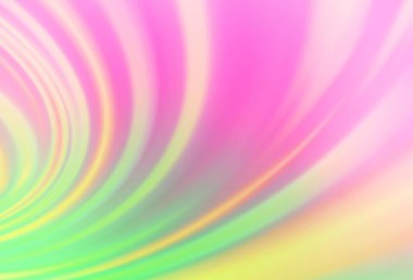 Açık Pembe, eğri çizgileri olan yeşil vektör arkaplan. Eğilimli zarif, parlak bir çizim. Markan için yeni kompozisyon.