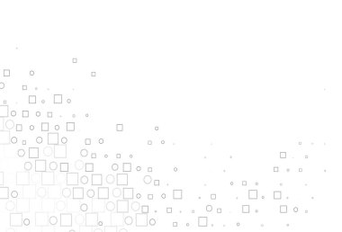 Açık gümüş, gri vektör dokusu, diskler, dikdörtgenler. Daireleri olan renkli bir eğim, soyut arkaplanda dikdörtgenler. Suyun deseni, yağmur damlaları.