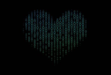 Koyu mavi, altıgenli yeşil vektör arkaplanı. Renkli altıgenli bir resim seti. İş ilanınız için güzel tasarım..