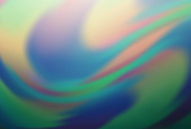 Açık mavi, yeşil vektör modern zarif düzen. Gradyan tasarımlı, soyut, ışıltılı çizimler. Marka kitabınız için yeni biçim tasarımı.