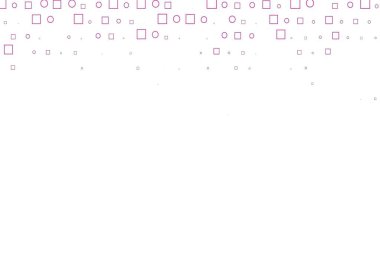 Disklerle, dikdörtgenlerle açık pembe vektör dokusu. Renkli daireleri, dikdörtgenleri olan soyut çizimler. Suyun deseni, yağmur damlaları.