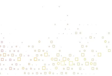 Disklerle, dikdörtgenlerle açık turuncu vektör dokusu. Daireleri olan renkli bir illüstrasyon, doğa tarzında kareler. Marka kitabın için tamamen yeni bir şablon.