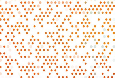 Disklerle açık turuncu vektör dokusu. Bulanık dekoratif tasarım baloncuklu soyut tarzda. Suyun deseni, yağmur damlaları.