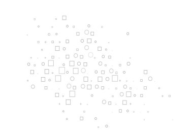 Light Silver, gri vektör arka plan daireler, dikdörtgenler. Soyut tarzda dekoratif tasarım, daireler, dikdörtgenler. Reklamlar, broşürler için desen.