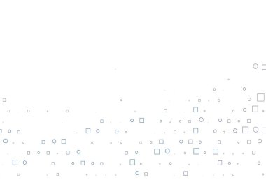 Disklerle, dikdörtgenlerle açık mavi vektör dokusu. Soyut tarzda dekoratif tasarım, daireler, dikdörtgenler. Marka kitabın için tamamen yeni bir şablon.