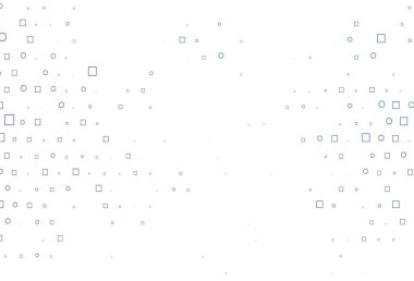 Açık mavi, küreli, kareli kırmızı vektör deseni. Küplerle, dairelerle soyut çizimler. Marka kitabın için tamamen yeni bir şablon.