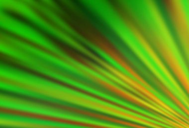 Düz çizgileri olan açık yeşil vektör arkaplan. Soyut şablondaki çizgilerle dekoratif parlak çizimler. TV reklamları için arkaplan.