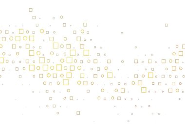 Açık sarı, küreli ve kareli turuncu vektör deseni. Daireleri olan renkli bir eğim, soyut arkaplanda dikdörtgenler. Marka kitabın için tamamen yeni bir şablon.