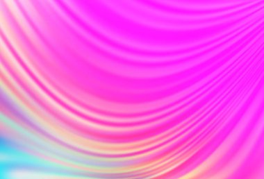 Lav şekilli açık pembe vektör şablonu. Değişken çizgileri olan renkli soyut çizimler. Markan için yeni kompozisyon.