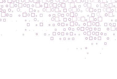 Noktalı, noktalı, küplü açık pembe vektör arkaplanı. Soyut tarzda dekoratif tasarım, daireler, dikdörtgenler. Güzel web siteleri için desen.