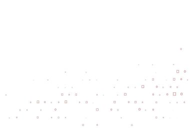 Dairesel ve dikdörtgenli hafif turuncu vektör arkaplanı. Parlak, soyut çemberler ve küpler çizilmiş bir resim. Marka kitabınız için şablon.