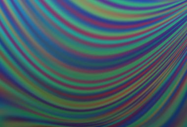 Kıvrımlı daireleri olan açık mavi vektör deseni. Bulanık geometrik örnek ve eğimli kabarcıklar. Arkaplanlar için desenli dalga deseni.