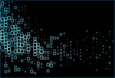 Çizgileri ve dikdörtgenleri olan koyu mavi vektör düzeni. Dikdörtgenli soyut gradyan çizimi. Şablon bir arkaplan olarak kullanılabilir.