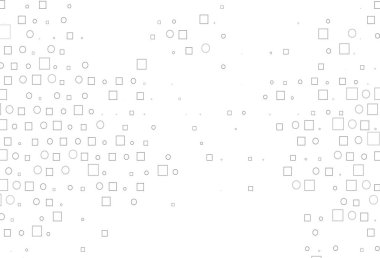 Açık gümüş, gri vektör dokusu, diskler, dikdörtgenler. Parlak, soyut çemberler ve küpler çizilmiş bir resim. Suyun deseni, yağmur damlaları.