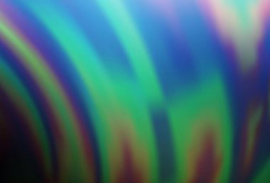 Bükülmüş çizgileri olan hafif BLUE vektör arkaplanı. Bulanık baloncuk şekilli bir örnek. Arkaplanlar için desenli dalga deseni.