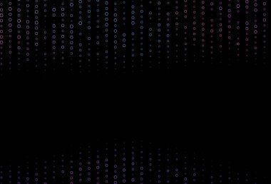 Koyu mavi, altıgen şekilli kırmızı vektör düzeni. Altıgen tarzda ışıldayan soyut çizimler. Reklamlar, broşürler için desen.