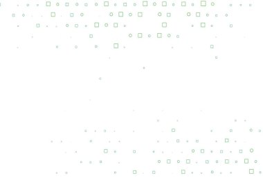 Lekeli açık yeşil vektör şablonu, dikdörtgenler. Daireleri olan renkli bir eğim, soyut arkaplanda dikdörtgenler. İş reklamları için tasarım.