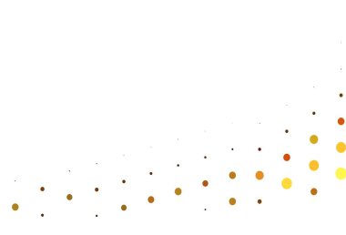 Küreli hafif turuncu vektör deseni. Parlak renkli soyut çemberlerin olduğu bir resim. Posterler, afişler için tasarım.