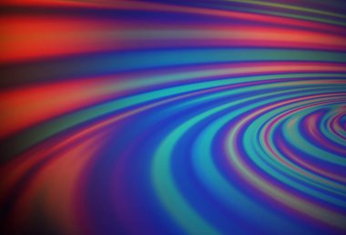 Koyu mavi, soyut çizgileri olan kırmızı vektör arkaplan. Değişken çizgileri olan renkli soyut çizimler. Markan için yeni kompozisyon.