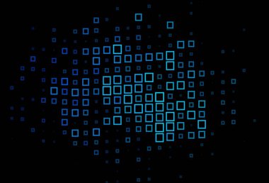 Kare şeklinde koyu mavi vektör deseni. Dikdörtgenli soyut gradyan çizimi. Reklamlar için desen.