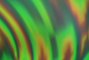 Açık yeşil, eğri kurdeleli sarı vektör deseni. Değişken çizgileri olan renkli soyut çizimler. Arkaplanlar için desenli dalga deseni.