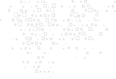 Light Silver, gri vektör kaplamalı daireler, küpler. Renkli daireleri, dikdörtgenleri olan soyut çizimler. Marka kitabınız için şablon.