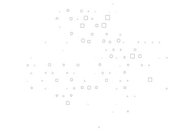 Açık gümüş, gri vektör desenli küreler, kareler. Daireleri olan renkli bir illüstrasyon, doğa tarzında kareler. İş reklamları için tasarım.