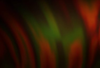 Sıvı şekilli koyu turuncu vektör şablonu. Bulanık çizgiler ve dairelerden oluşan parlak çizimler. Reklamlarınız, posterleriniz, afişleriniz için yepyeni bir tasarım..