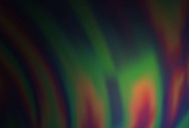 Koyu renk, eğri kurdeleli Gökkuşağı vektör deseni. Mermer biçiminde ve gradyanlı geometrik illüstrasyon. Markan için yeni kompozisyon.