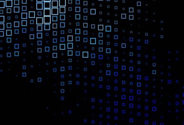 Eşkenar dörtgenli koyu mavi vektör şablonu. Renkli dikdörtgenleri olan bir resim. Reklamlar için desen.