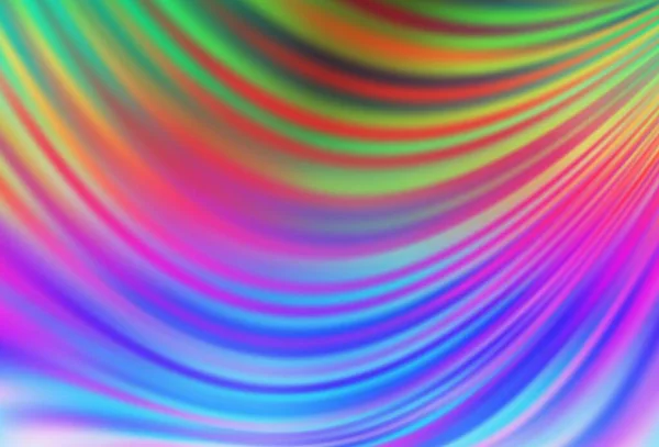 Light Multicolor Rainbow Vector Tempate Lines Ovals Красочная Абстрактная Иллюстрация — стоковый вектор