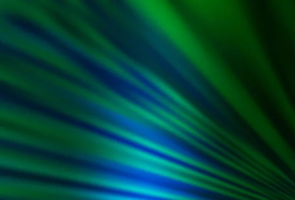 Bleu Foncé Fond Vectoriel Vert Avec Longues Lignes Illustration Colorée — Image vectorielle