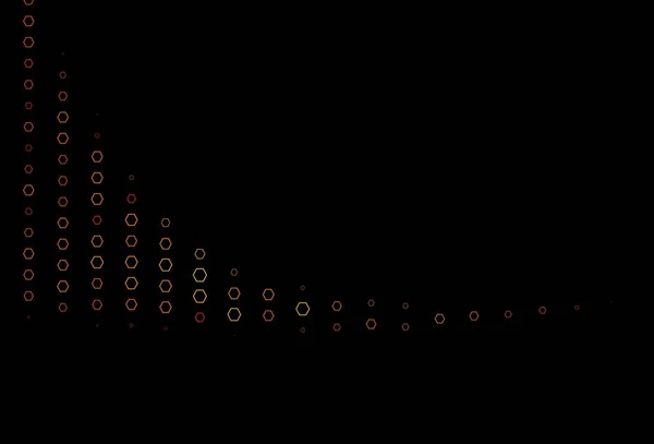 Fondo Vectorial Naranja Oscuro Con Hexágonos Ilustración Abstracta Brillante Estilo — Archivo Imágenes Vectoriales