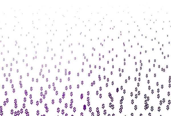 Dolar işaretli koyu mor vektör kapağı. Para sembollü modern soyut illüstrasyon. Bu model finansal ve yatırım web siteleri için kullanılabilir.