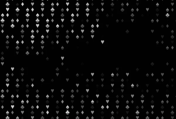 Mörk Silver Grå Vektor Struktur Med Spelkort Glänsande Illustration Med — Stock vektor