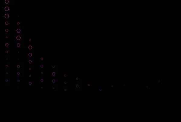 Patrón Vectorial Púrpura Oscuro Con Hexágonos Colores Fondo Simple Con — Archivo Imágenes Vectoriales