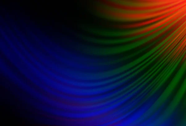 Dark Multicolor Rainbow Vector Patroon Met Lampvormen Gloednieuwe Gekleurde Illustratie — Stockvector